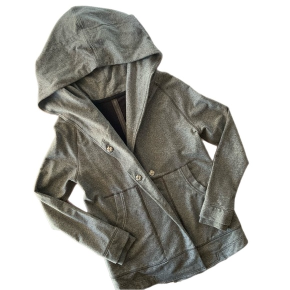 lululemon athletica Jackets & Blazers - Lululemon Find Your Centre Wrap
Hoodie Jacket Heathered Speckled Black
